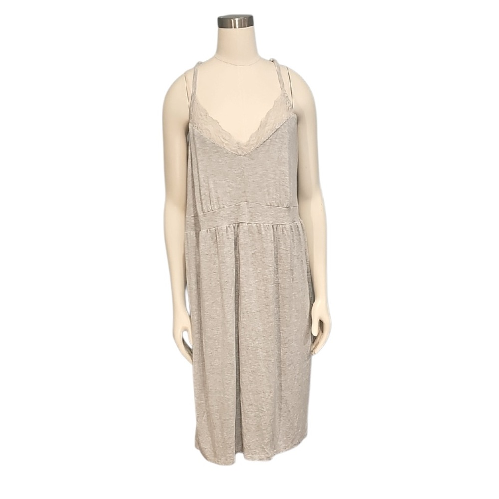 ๐ Penningtonโs Gray Baby Doll Razor Back With Lace Trim Voglo Nightgown, Size X